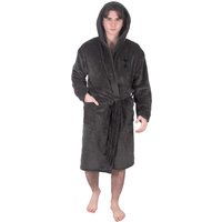 Tottenham Hotspur FC Men's Adults Hooded Fleece Dressing Gown Robe in Grey | Size: Small