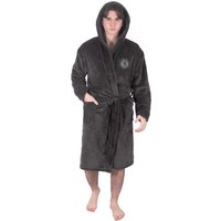 Chelsea FC Men's Adults Hooded Fleece Dressing Gown Robe in Grey | Size: XL