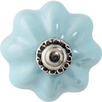 Nicola Spring Floral Ceramic Cabinet Knob in Blue | Size: 1000mm x 500mm