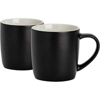 2x Matt Coloured Coffee Mugs Durable Stoneware Cappuccino Tea Cup