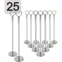 Argon Tableware Table Numbers with 30cm Holders - 30cm - Silver - Pack of 25