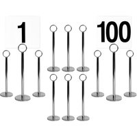 Argon Tableware Table Numbers with 20cm Holders - 20cm - Silver - Pack of 100