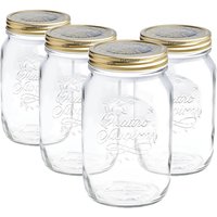 Bormioli Rocco Quattro Stagioni Glass Preserving Jars 1.5L Clear Pack of 4