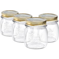 Bormioli Rocco Quattro Stagioni Glass Preserving Jars 250ml Clear Pack of 4