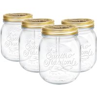 Bormioli Rocco Quattro Stagioni Glass Preserving Jars 700ml Clear Pack of 4