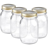 Bormioli Rocco Quattro Stagioni Glass Preserving Jars 500ml Clear Pack of 4