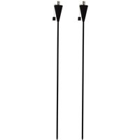 2x Outdoor Flame Torches Cone Metal Garden Fire Torch Lighting