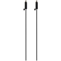 2x Outdoor Flame Torches Cylinder Metal Garden Fire Torch Lighting