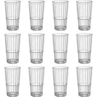 Bormioli Rocco Oxford Bar Stacking Highball Glasses - 395ml - Clear - Pack of 12