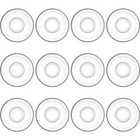 LAV Klasik Glass Turkish Tea Cup Saucers - 10cm - Clear - Pack of 12