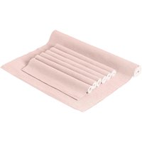 7pc Cotton Fabric Placemats & Table Runner Set Pink