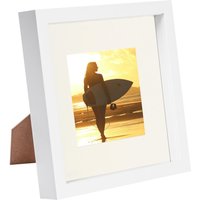8" x 8" 3D Box Photo Frame 4" x 4" Mount Ivory