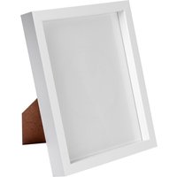 Nicola Spring White 8x10" 3D Box Photo Frame with White Spacer