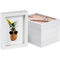 5" x 7" 3D Box Photo Frames 4" x 6" Mount Pack 5 Ivory