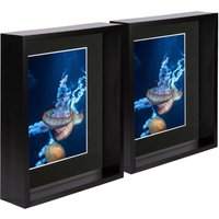 8" x 10" 3D Deep Box Photo Frames 5" x 7" Mount Pack 2