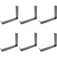 Hammer and Tongs Scaffold Board Iron Shelf Bracket - D235mm - Pack of 6 in Grey | Size: 1000mm x 1000mm