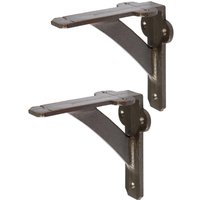 Hammer and Tongs Iron Shelf Bracket - D100mm - Pack of 2 in Grey | Size: 1000mm x 1000mm