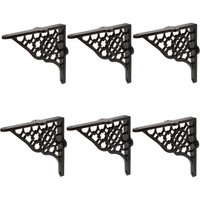 Hammer and Tongs Honeycomb Iron Shelf Bracket - D155mm - Pack of 6 in Black | Size: 1000mm x 1000mm