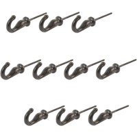Hammer and Tongs Screw Hook - W20mm x H35mm - Pack of 10 in Black | Size: 1000mm x 1000mm