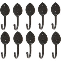 Hammer and Tongs Arrowhead Coat Hook - W55mm x H140mm - Black - Pack of 10 | Size: 1000mm x 1000mm
