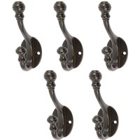 Hammer and Tongs Ball End Hat & Coat Hook - W30mm x H95mm - Pack of 5 in Black | Size: 1000mm x 1000mm