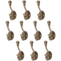 Hammer and Tongs Ball End Hat & Coat Hook - W30mm x H95mm - Pack of 10 in Gold | Size: 1000mm x 1000mm
