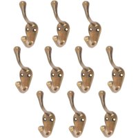 Hammer and Tongs Narrow Hat & Coat Hook - W25mm x H80mm - Pack of 10 in Gold | Size: 1000mm x 1000mm