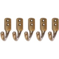 Hammer and Tongs Single Coat Hook - W20mm x H55mm - Pack of 5 in Gold | Size: 1000mm x 1000mm