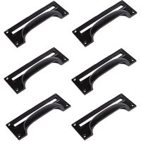 Hammer and Tongs Filing Cabinet Drawer Pull with Card Frame - W130mm x H50mm - Pack of 6 in Black | Size: 1000mm x 500mm