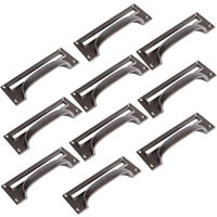 Hammer and Tongs Filing Cabinet Drawer Pull with Card Frame - W130mm x H50mm - Pack of 10 in Grey | Size: 1000mm x 500mm