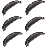 Hammer and Tongs Curved Cabinet Drawer Pull - W130mm x H50mm - Pack of 6 in Grey | Size: 1000mm x 500mm