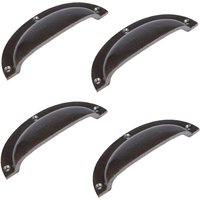 Hammer and Tongs Curved Cabinet Drawer Pull - W130mm x H50mm - Pack of 4 in Grey | Size: 1000mm x 500mm