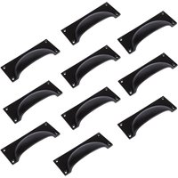 Hammer and Tongs Rectangular Cabinet Drawer Pull - W130mm x H50mm - Pack of 10 in Black | Size: 1000mm x 500mm