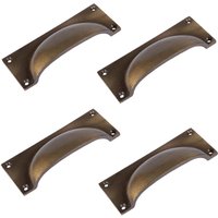 Hammer and Tongs Rectangular Cabinet Drawer Pull - W130mm x H50mm - Pack of 4 in Gold | Size: 1000mm x 500mm