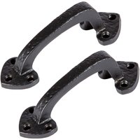 Hammer and Tongs Rustic Arrowhead Door Handle - H100mm - Black - Pack of 2 | Size: 10000mm x 520mm