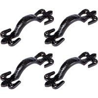 Hammer and Tongs Rustic Fleur De Lis Door Handle - H105mm - Black - Pack of 4 | Size: 10000mm x 520mm