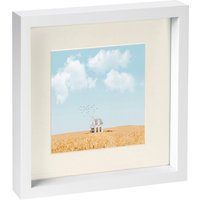 10" x 10" 3D Box Photo Frame 6" x 6" Mount Ivory