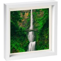 Nicola Spring 10" x 10" White 3D Box Photo Frame - 8" x 8" Mount in Ivory