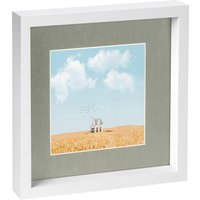10" x 10" 3D Box Photo Frame 6" x 6" Mount Grey