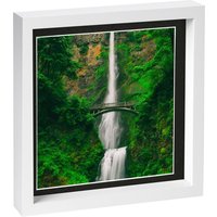 Nicola Spring 10" x 10" White 3D Box Photo Frame - 8" x 8" Mount in Black