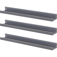 3x Floating 57cm Picture Ledge Shelves Wall Mounted Display Shelf