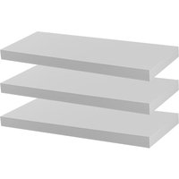 Harbour Housewares 6x 60cm Floating Wall Shelves - Wall Mountable for Storage & Display in White | Size: 6x 60 cm