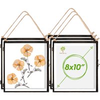 Nicola Spring 5x Hanging Metal Photo Frames - 8" x 10" - Picture Frame Wall Mounted Frame with Rope in Black