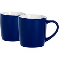 2x Coloured Coffee Mugs Durable Stoneware Cappuccino Tea Cup