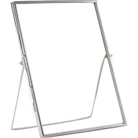 Nicola Spring 5x Standing Metal Photo Frames - 8" x 10" Picture Display Poster Frame in Silver