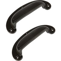 Hammer and Tongs Wide Lipped Cabinet Drawer Pull - W130mm x H50mm - Pack of 2 in Black | Size: 1000mm x 500mm