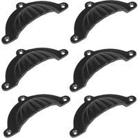 Hammer and Tongs Fluted Cabinet Drawer Pull - W95mm x H50mm - Pack of 6 in Black | Size: 1000mm x 500mm