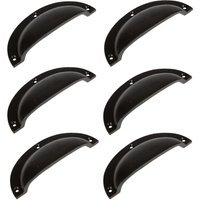 Hammer and Tongs Curved Cabinet Drawer Pull - W130mm x H50mm - Pack of 6 in Black | Size: 1000mm x 500mm