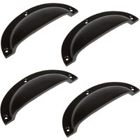 Hammer and Tongs Curved Cabinet Drawer Pull - W130mm x H50mm - Pack of 4 in Black | Size: 1000mm x 500mm