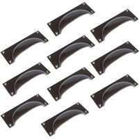Hammer and Tongs Rectangular Cabinet Drawer Pull - W130mm x H50mm - Pack of 10 in Grey | Size: 1000mm x 500mm